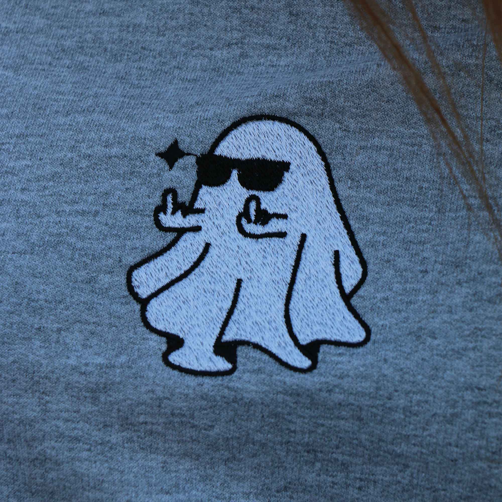 Crewneck Ghost à lunettes brodé