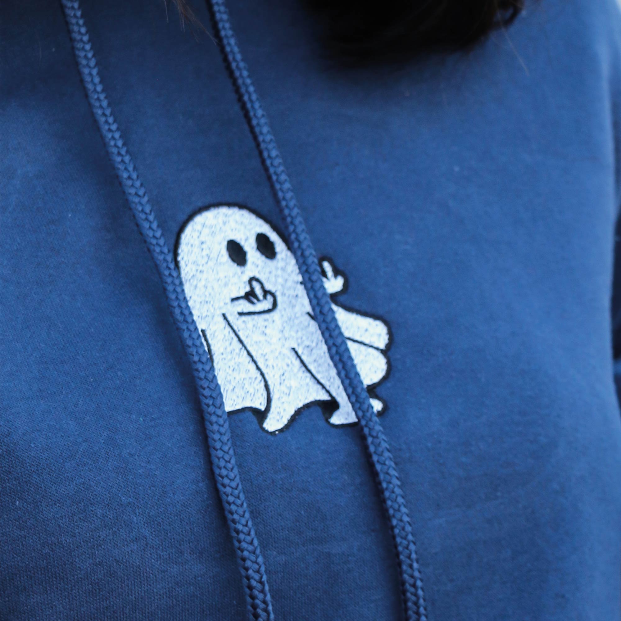 Hoodie Ghost sans lunettes brodé