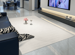 Cloud White Textured Diatom Silk Rug
