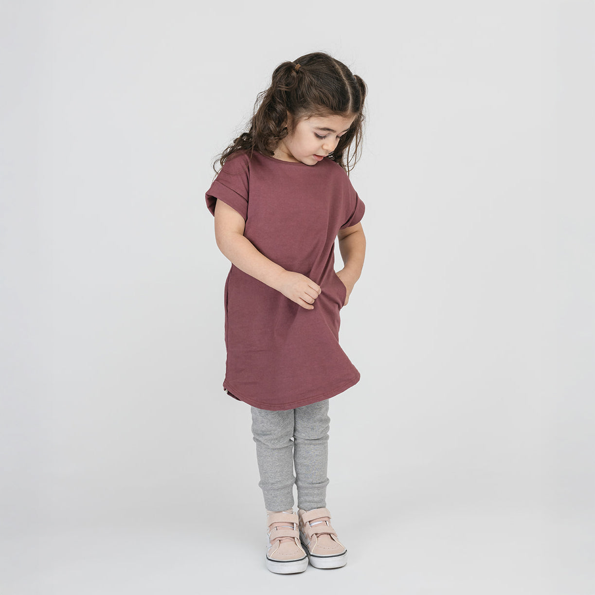 Cloud Rolled Sleeve Dress
