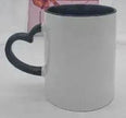 Coated Mug Heart Shaped Handle Inner Color Cup Ceramic Cup Customized