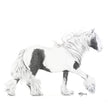 Cob Gypsy Horse - Black and white large wall art