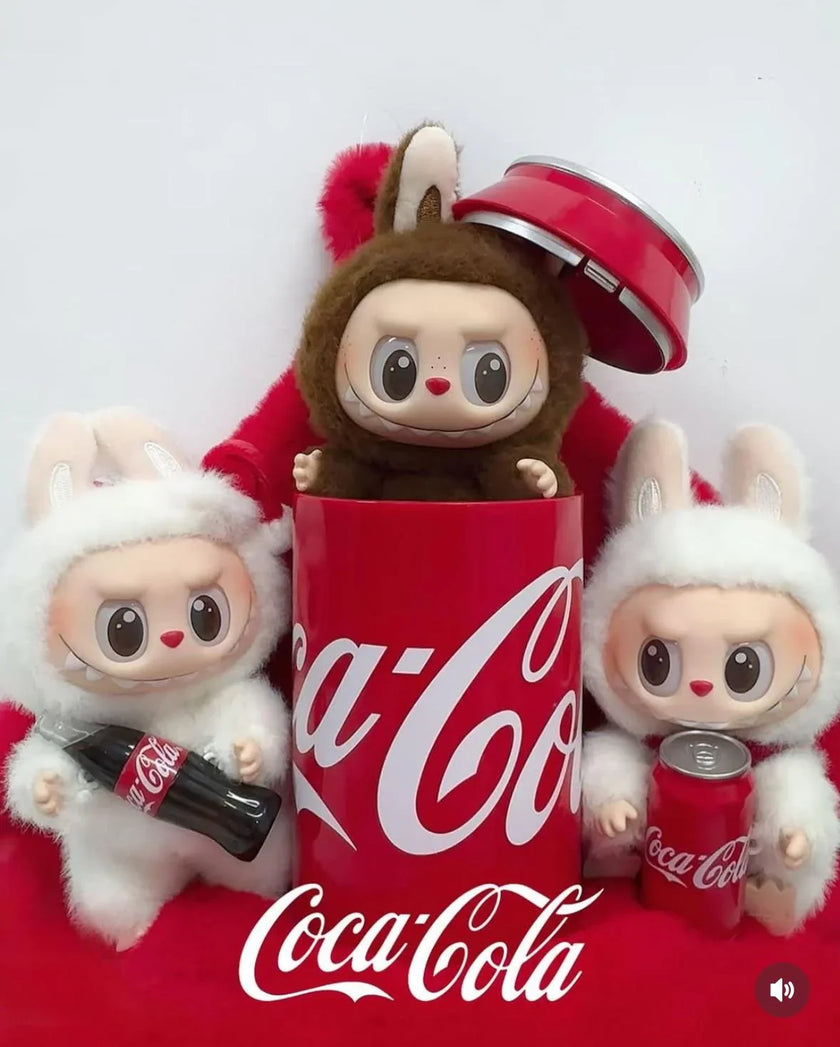THE MONSTERS Labubu with COCA COLA Series Vinyl Plush Dolls, Blind Box