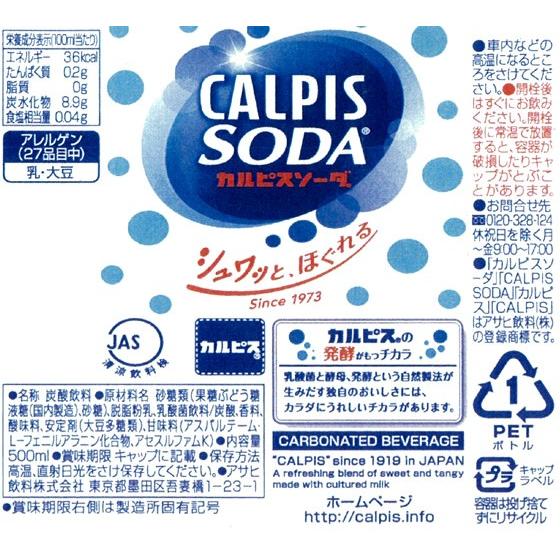 Asahi Calpis Soda (350ML) [Best Before Date: 2026.04]