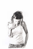 Coffee Lover - black and white art print