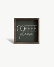 Coffee Please Mini Wood Sign