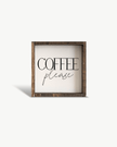 Coffee Please Mini Wood Sign