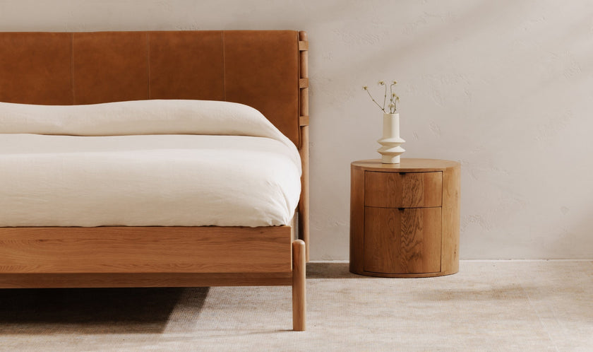 Colin Top-Grain Leather Bed