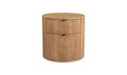 Colin Two-Drawer Nightstand in Natural Wood