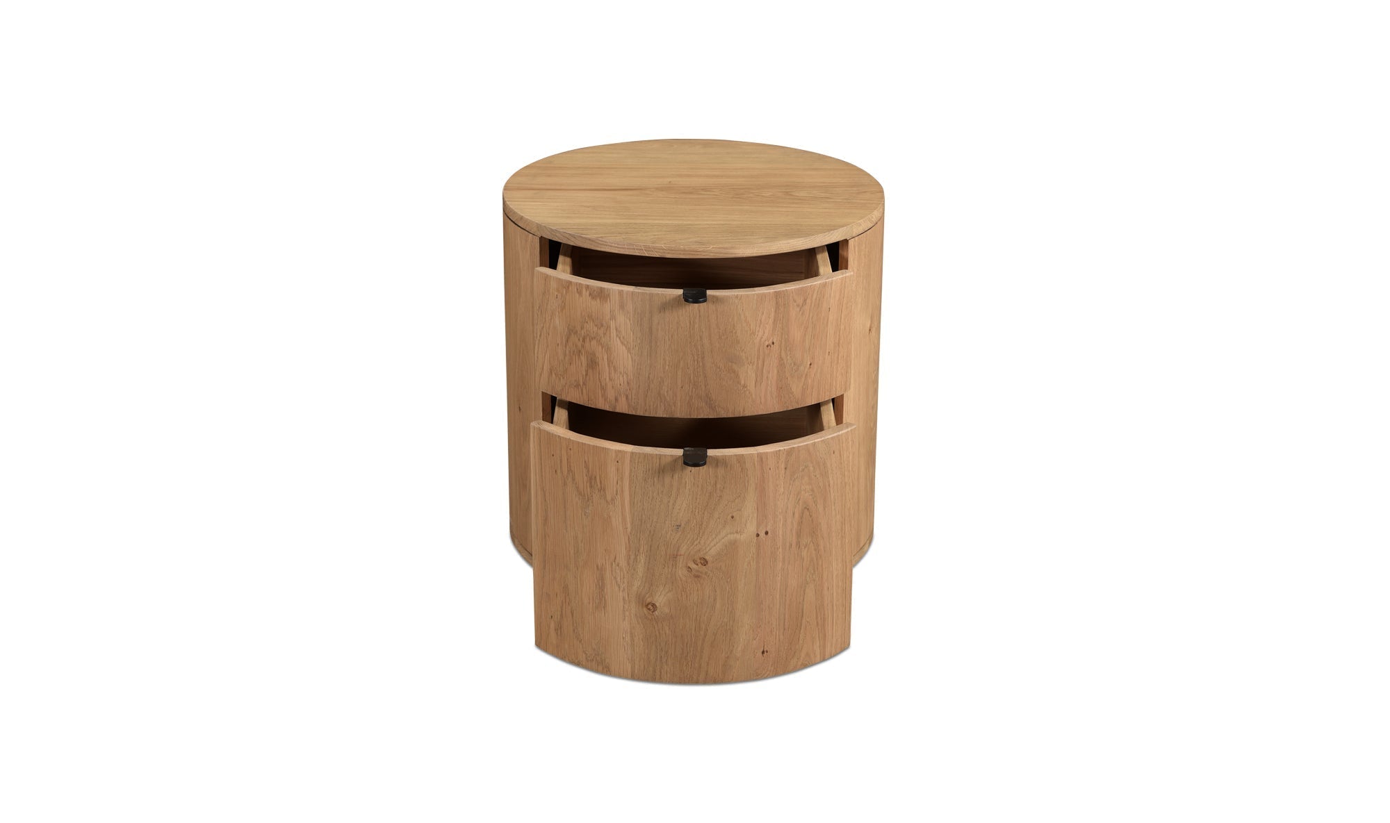 Colin Two-Drawer Nightstand in Natural Wood