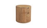 Colin Two-Drawer Nightstand in Natural Wood
