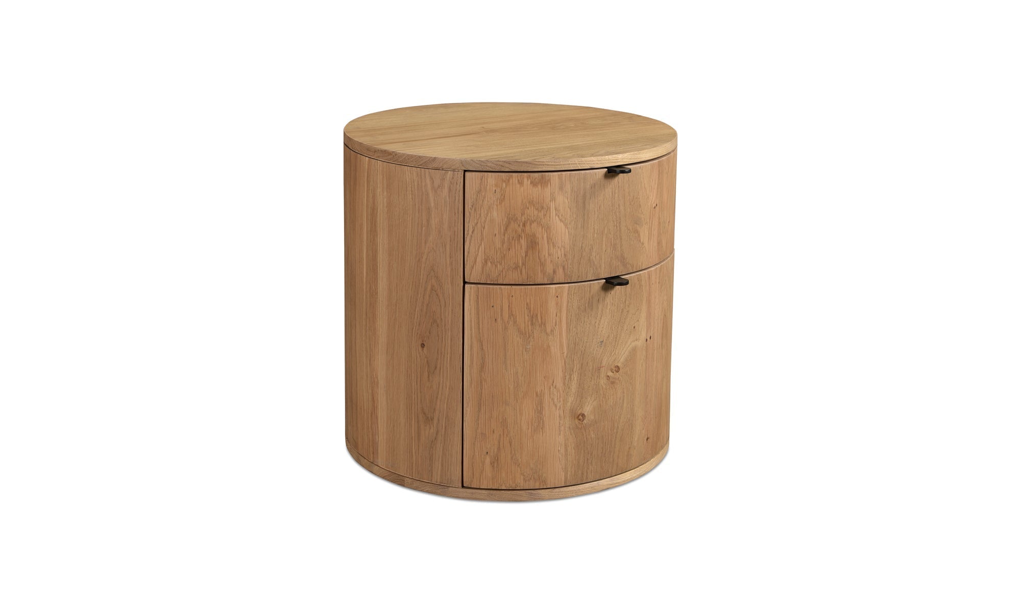 Colin Two-Drawer Nightstand in Natural Wood