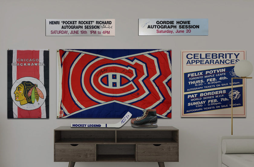THE LAST LINE OF DEFENCE SIGNED LITHOGRAPH – BOBBY BAUN, CARL BREWER & JOHNNY BOWER – TORONTO HOCKEY WALL ART (24