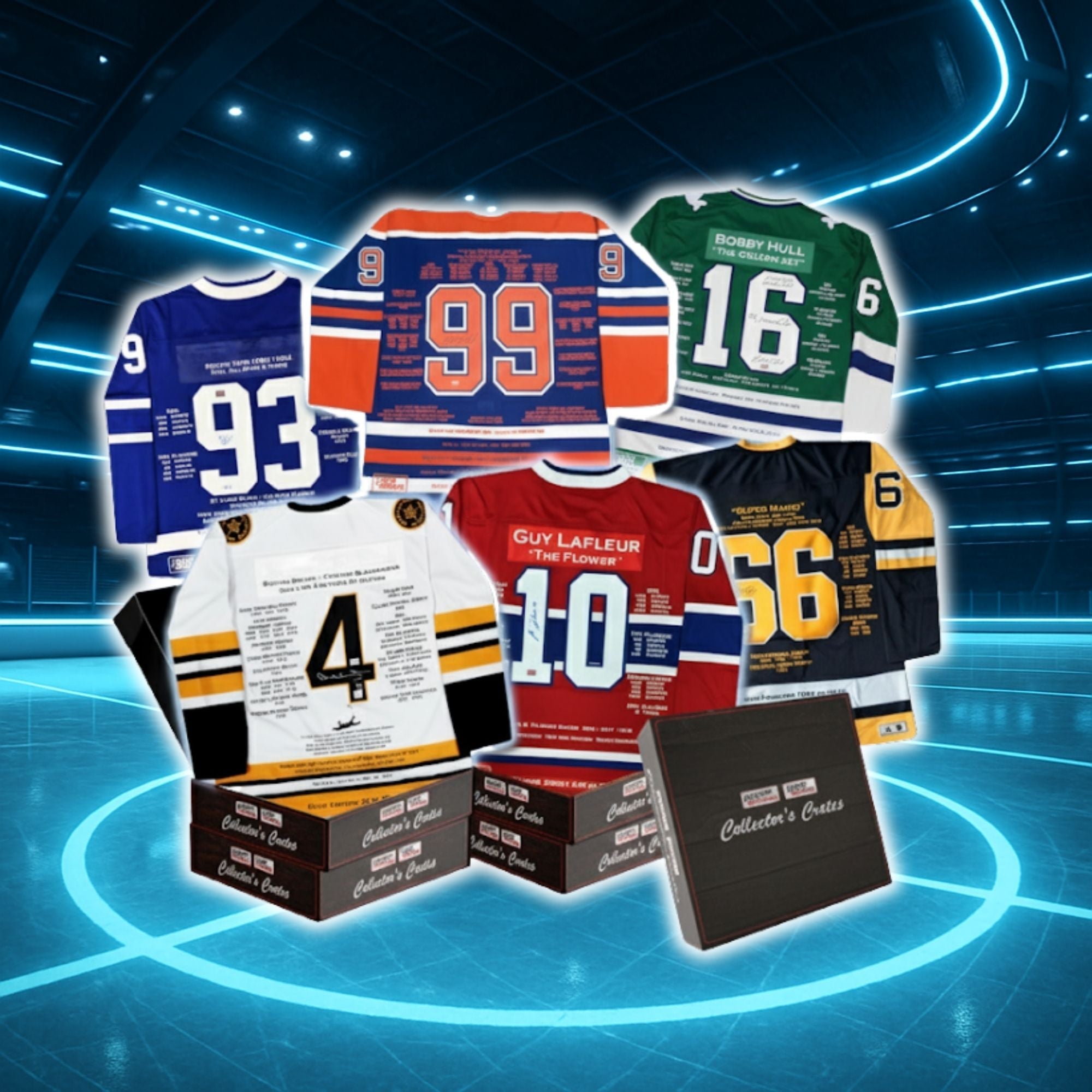 *COLLECTOR’S CRATE MYSTERY BOX – CAREER JERSEYS SERIES – LIMITED EDITION /30 AUTOGRAPHED NHL JERSEYS & RARE HOCKEY MEMORABILIA