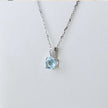 Collier Aqua en or 14K, diamants et topaze