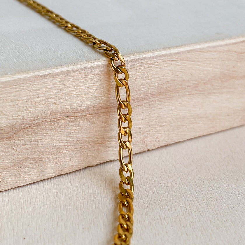 Collier chaîne en acier inoxydable plaqué or 18K | AURORA