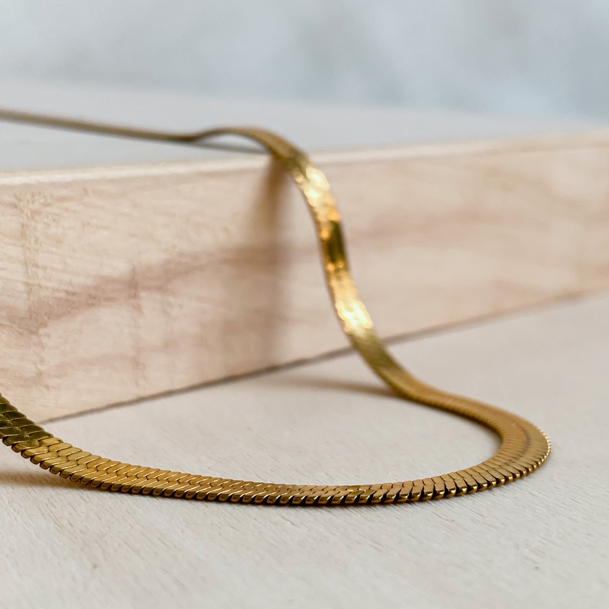 Collier ras de cou doré en acier inoxydable 18K | CLÉOPÂTRE