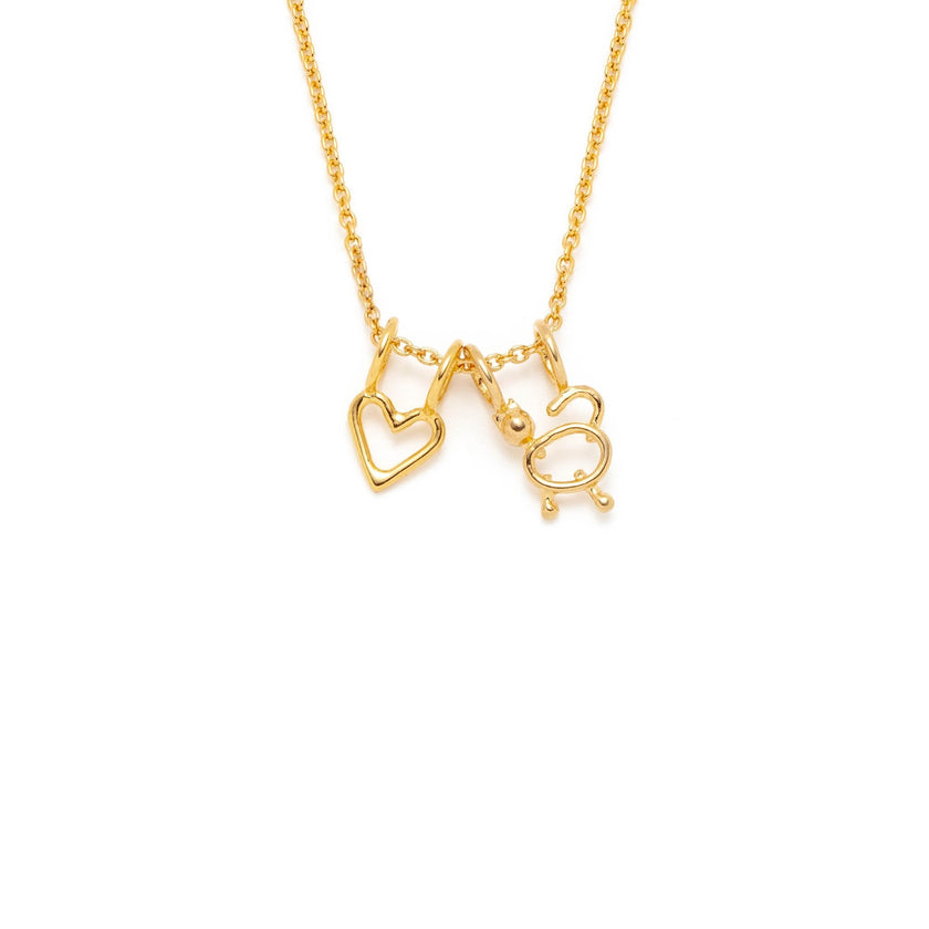 collier coeur et chat