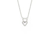 Collier avec breloque en forme de coeur - Pendentif coeur argent sterling ou or
