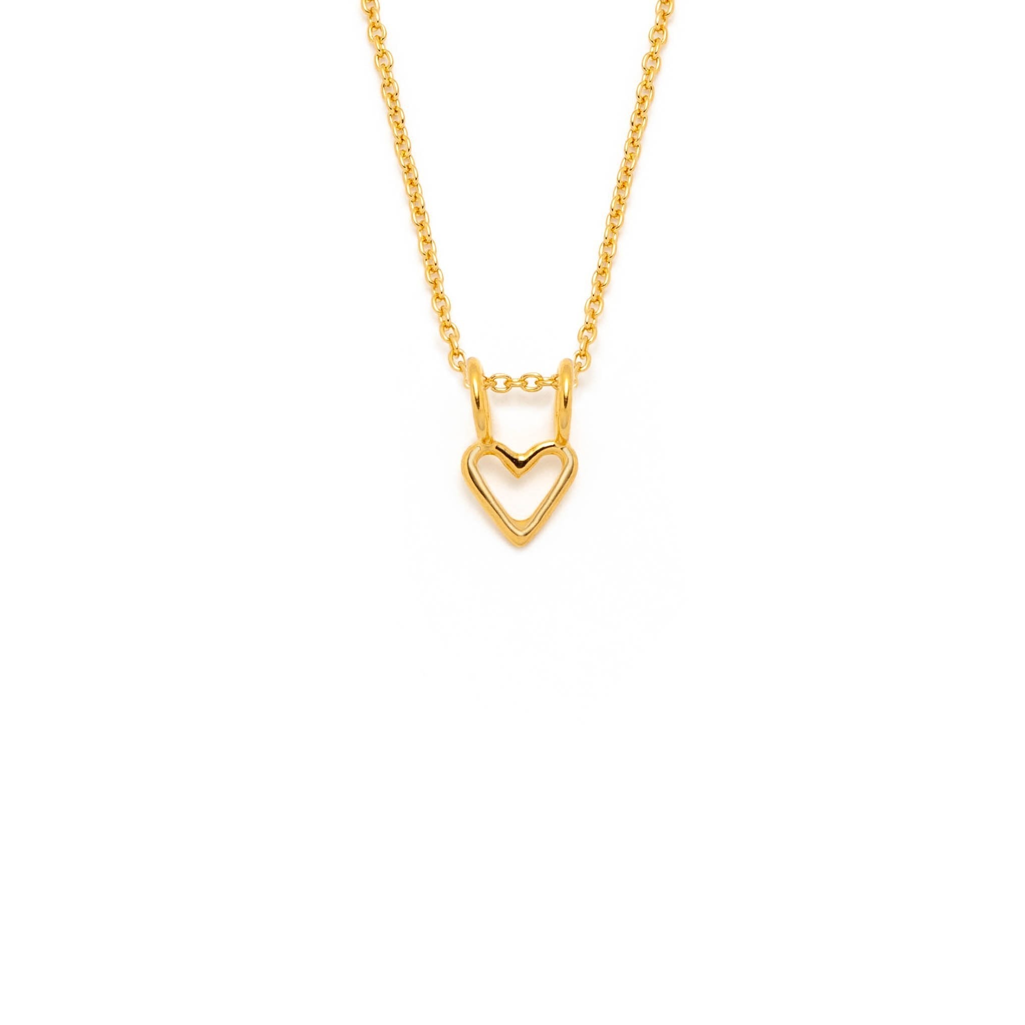 Collier avec breloque en forme de coeur - Pendentif coeur argent sterling ou or