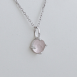 Collier en argent sterling et Quartz rose