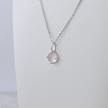 Collier en argent sterling et Quartz rose