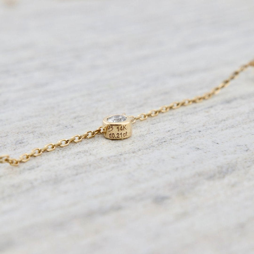 Collier en or 14K serti de diamants et perles