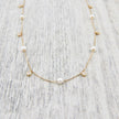Collier en or 14K serti de diamants et perles