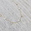 Collier en or 14K serti de diamants et perles