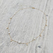 Collier en or 14K serti de diamants et perles
