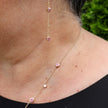 Collier en or 14K serti de diamants et tourmaline