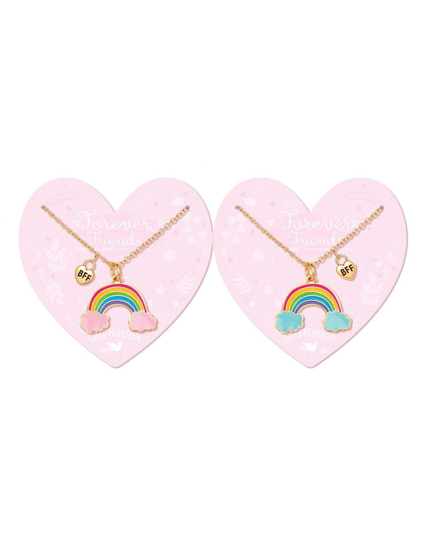 Duo of Friendship Necklaces - Rainbow - Girl Nation