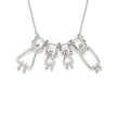 Cadeau pour les mamans de 2 filles - Collier en argent sterling