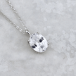Collier Oval en argent sterling
