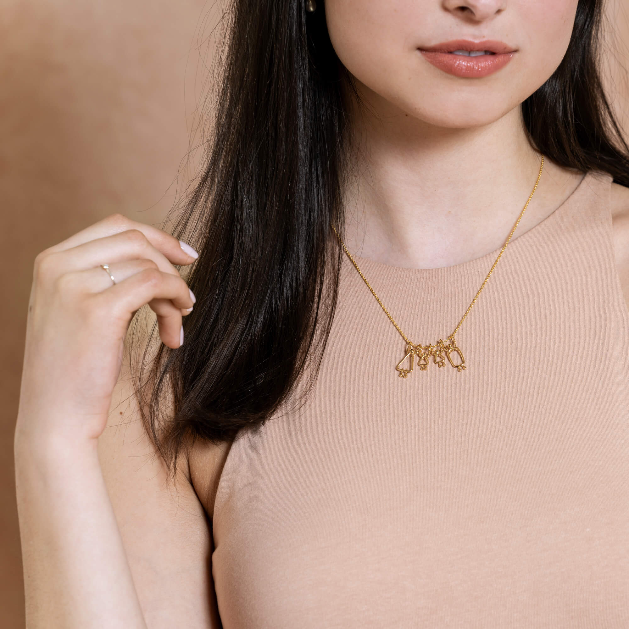 Cadeau pour les mamans de 2 filles - Collier en argent sterling