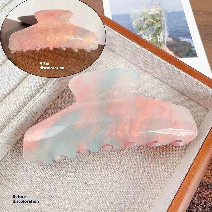 Color Changing In The Sun Exquisite High-grade Acetate Shark Clip Updo Hair Claw Hair Extension  Clip  For Women
