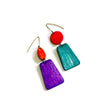 Colorful Asymmetric Mismatched Dangle Earrings