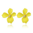 Colorful Double flower Stud earrings for Women