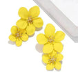 Colorful Double flower Stud earrings for Women