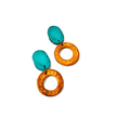 Colorful Linked Circle Statement Necklace, Handmade Polymer Clay
