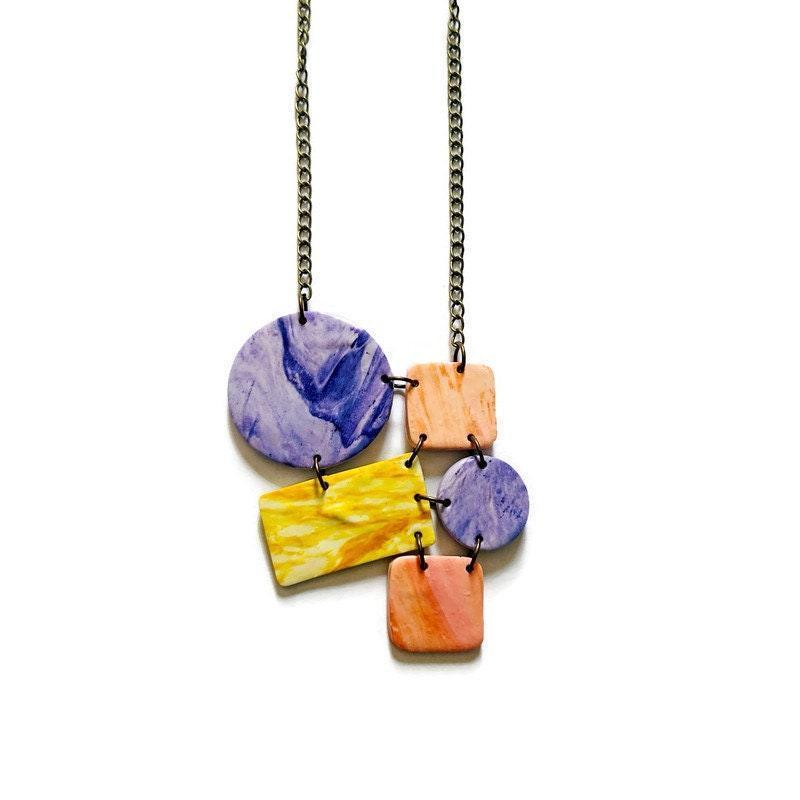 Colorful Pastel Color Clip On Earrings Handmade