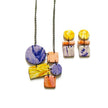 Geometric Statement Necklace with Pastel Aesthetic