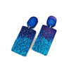 Colorful Textured Statement Earrings (Post or Clip On)- 