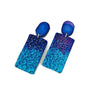 Colorful Textured Statement Earrings (Post or Clip On)- 
