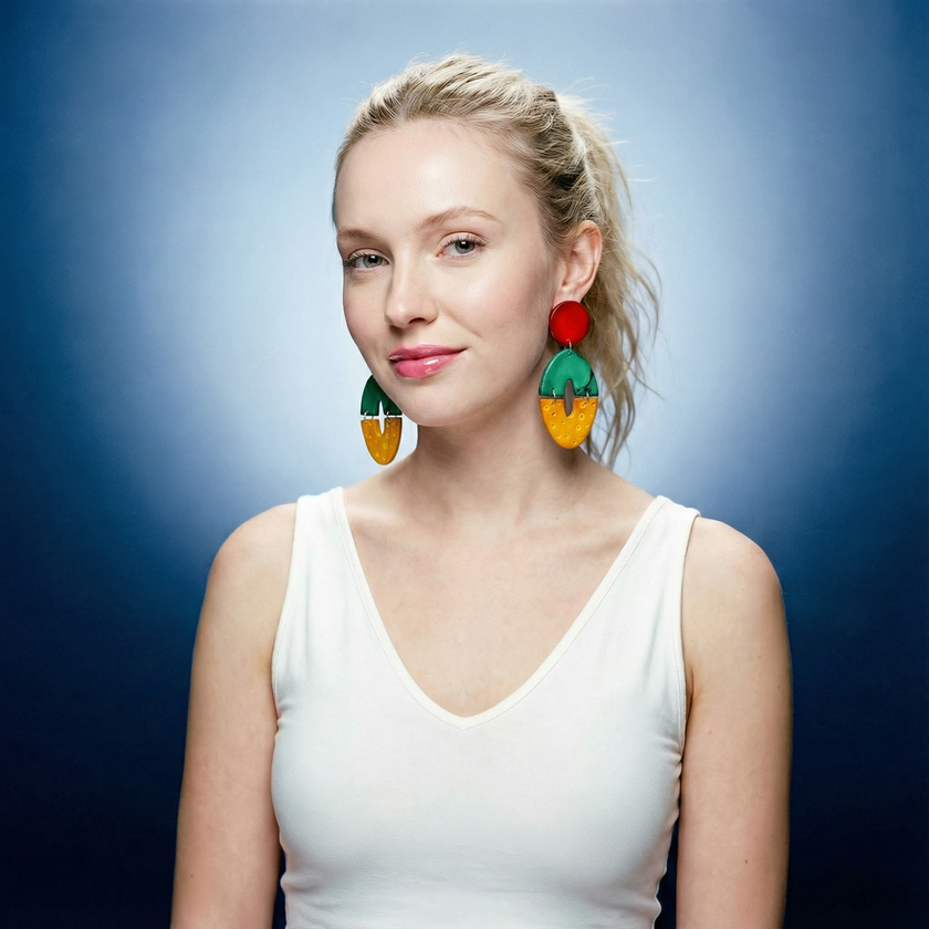 Long Artsy Clip On Earrings for Non-Pierced Ears, Handmade – 