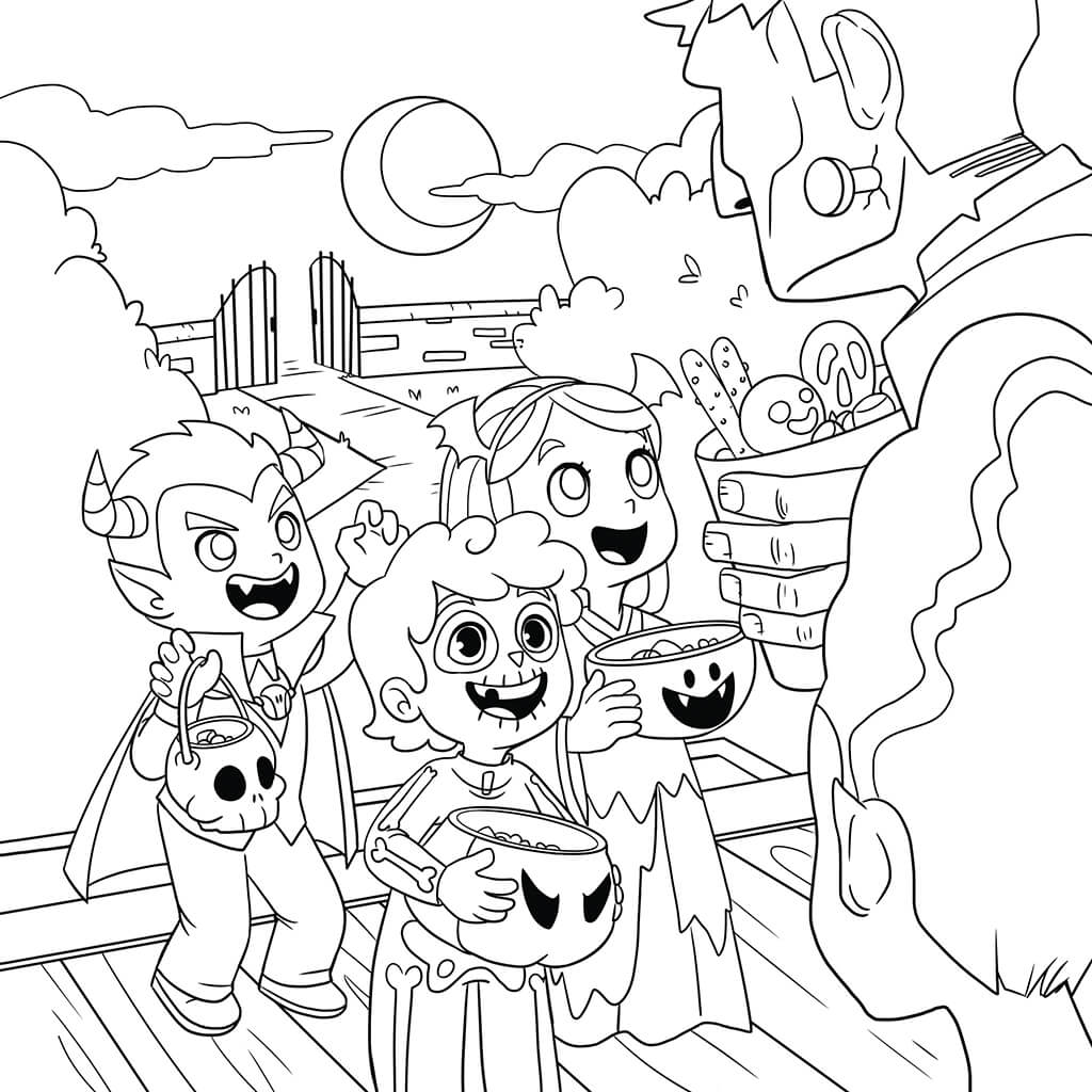 Halloween Coloring Book for Kids (Spiral Edition)