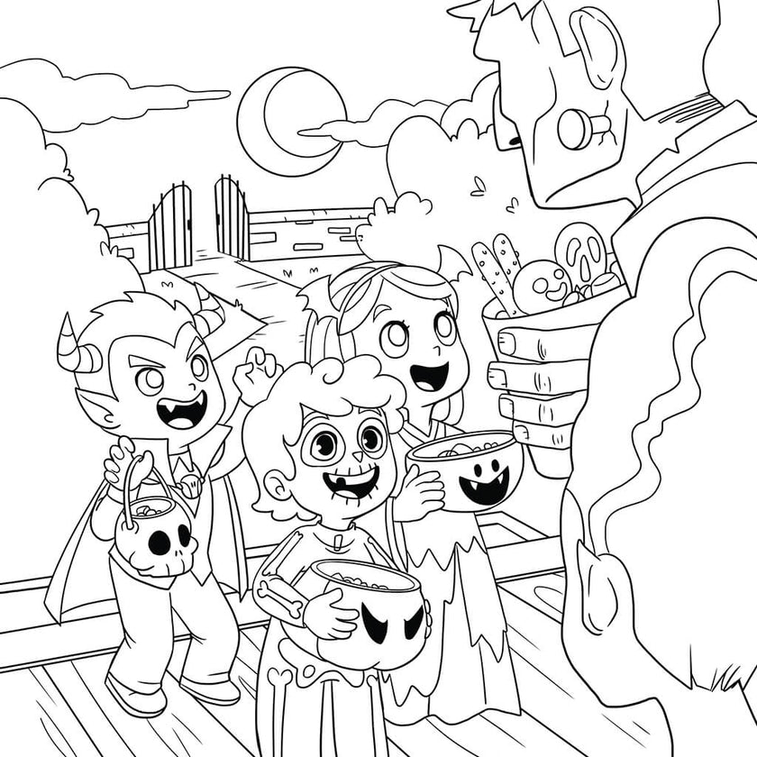Halloween Coloring Book for Kids (Spiral Edition)