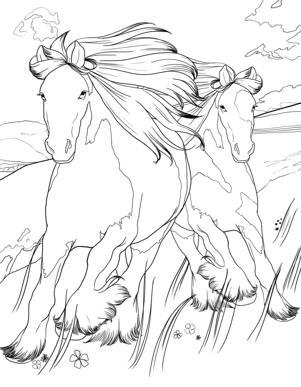 Horse Coloring Book (Spiral Edition)