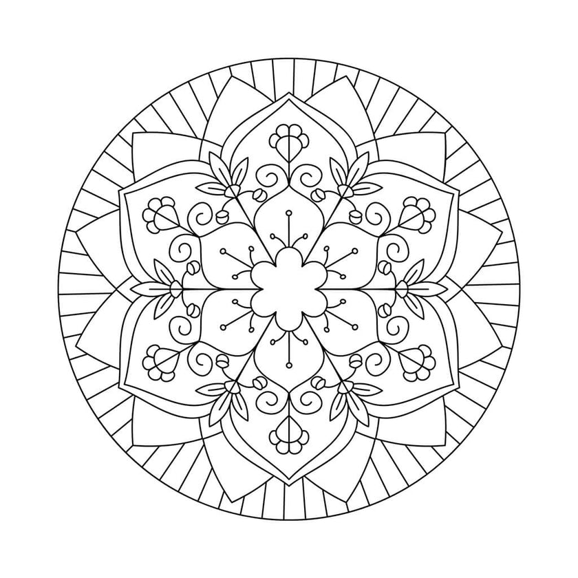 Meditative Mandalas Coloring Book for Kids (Spiral Edition)