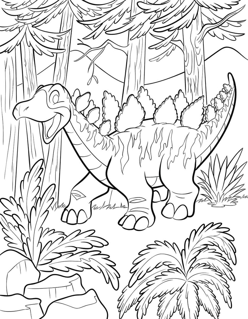 Dinosaur Coloring Book (Spiral Edition)